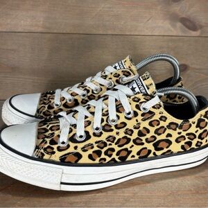 Converse all star chuck Taylor womens size 8 shoes leopard print comfort sneaker